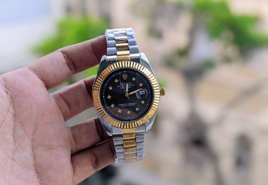 Rolex Oyster Perpetual Datejust – Black Dial Two-Tone Luxury Watch