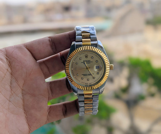 Rolex Oyster Perpetual Datejust – Champagne Dial Two-Tone Watch
