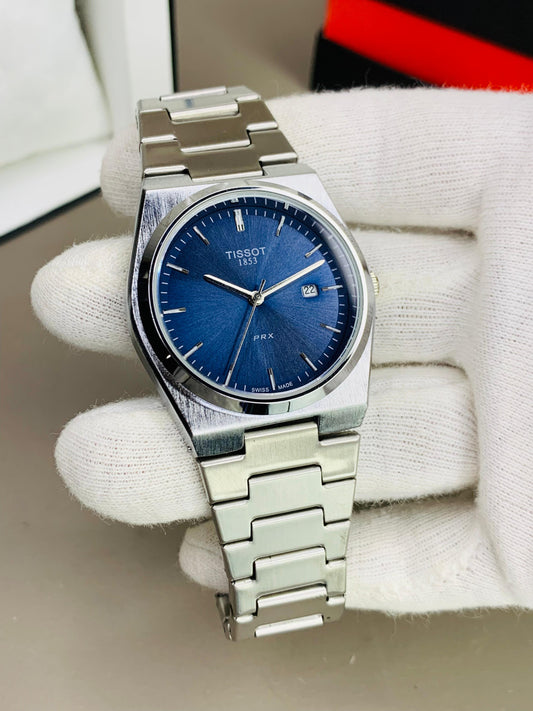 Tissot PRX Quartz – Blue Sunburst Dial Stainless Steel Watch