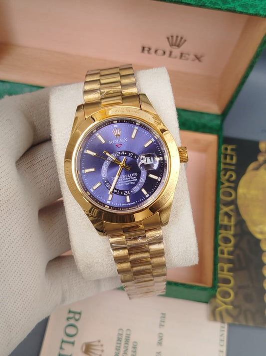 Rolex Sky-Dweller – 18k Yellow Gold with Blue Dial